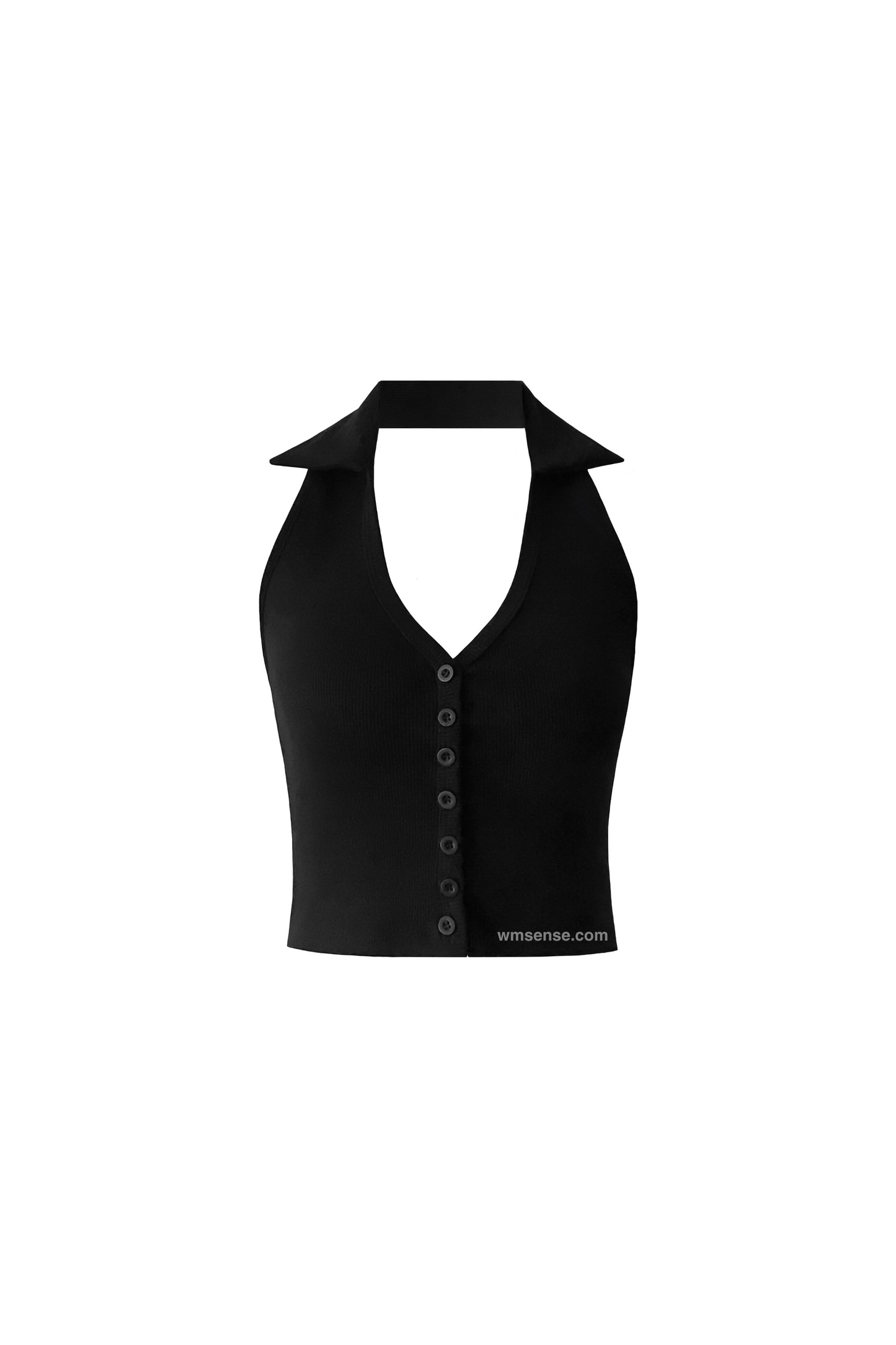 MADISON BUTTON TOP BLACK