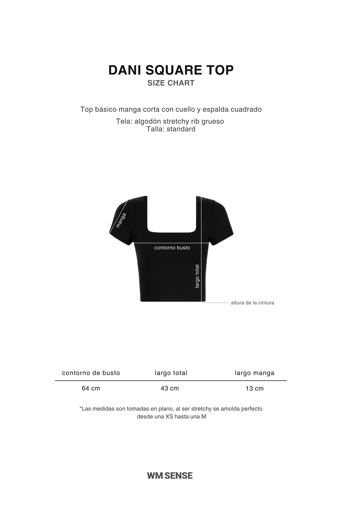 DANI SQUARE TOP BLACK
