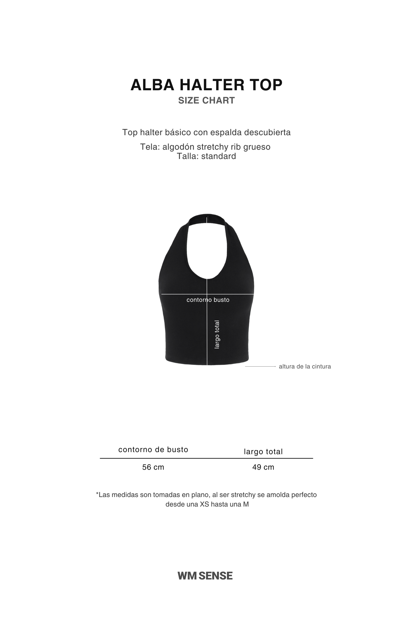 ALBA HALTER TOP BLANCO