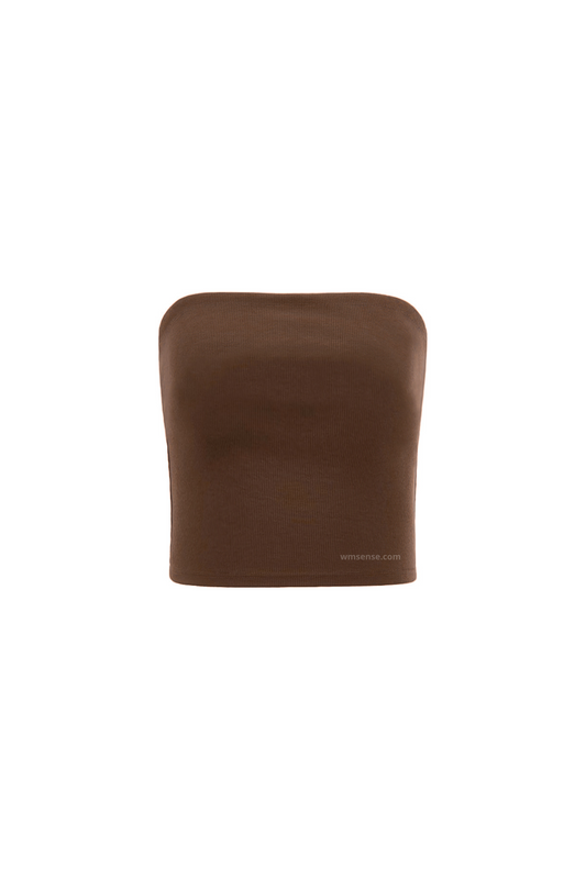 LILY TUBE TOP CHOCOLATE-BROWN