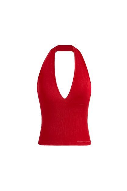 YASMIN LONG TOP RED