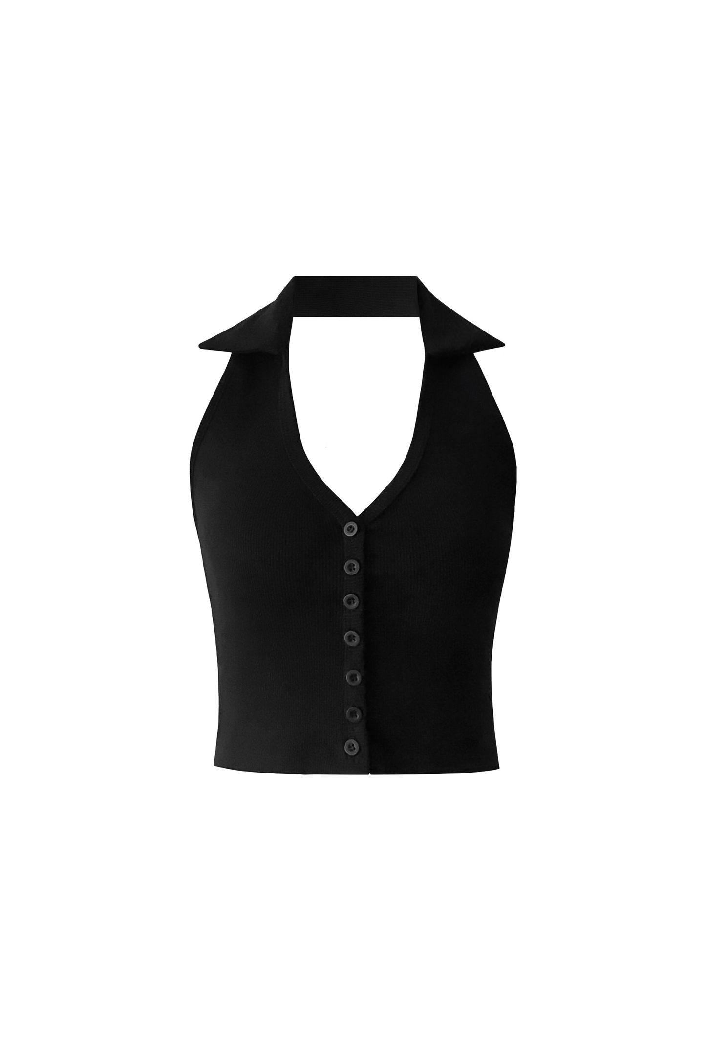 MADISON BUTTON TOP BLACK