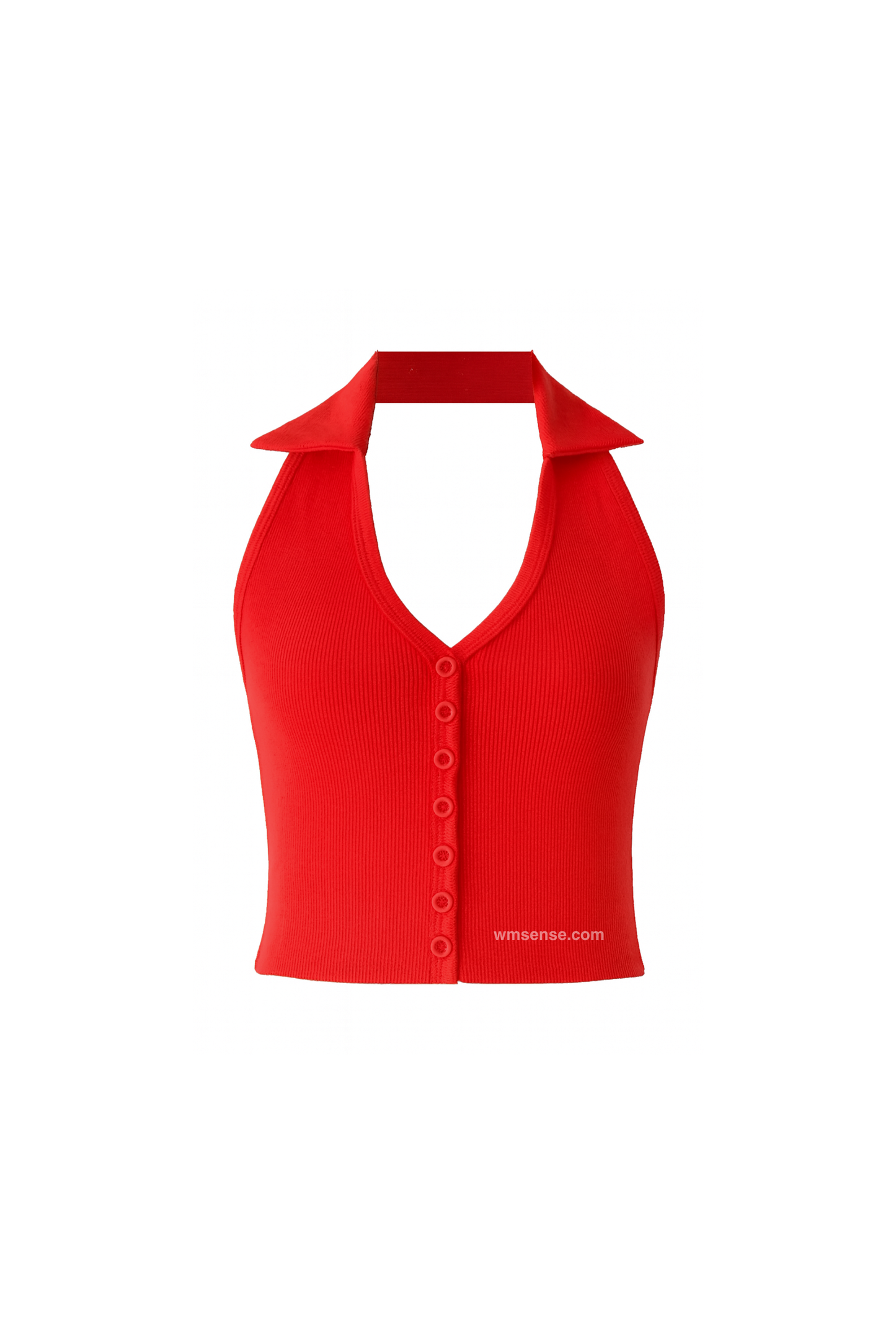 MADISON BUTTON TOP RED