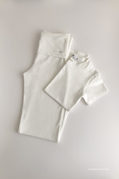 EFFORTLESS SET WMS (short sleeve) IVORY