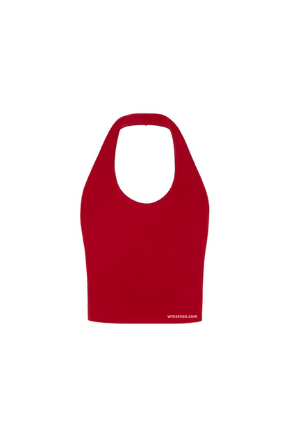 ALBA HALTER TOP ROJO