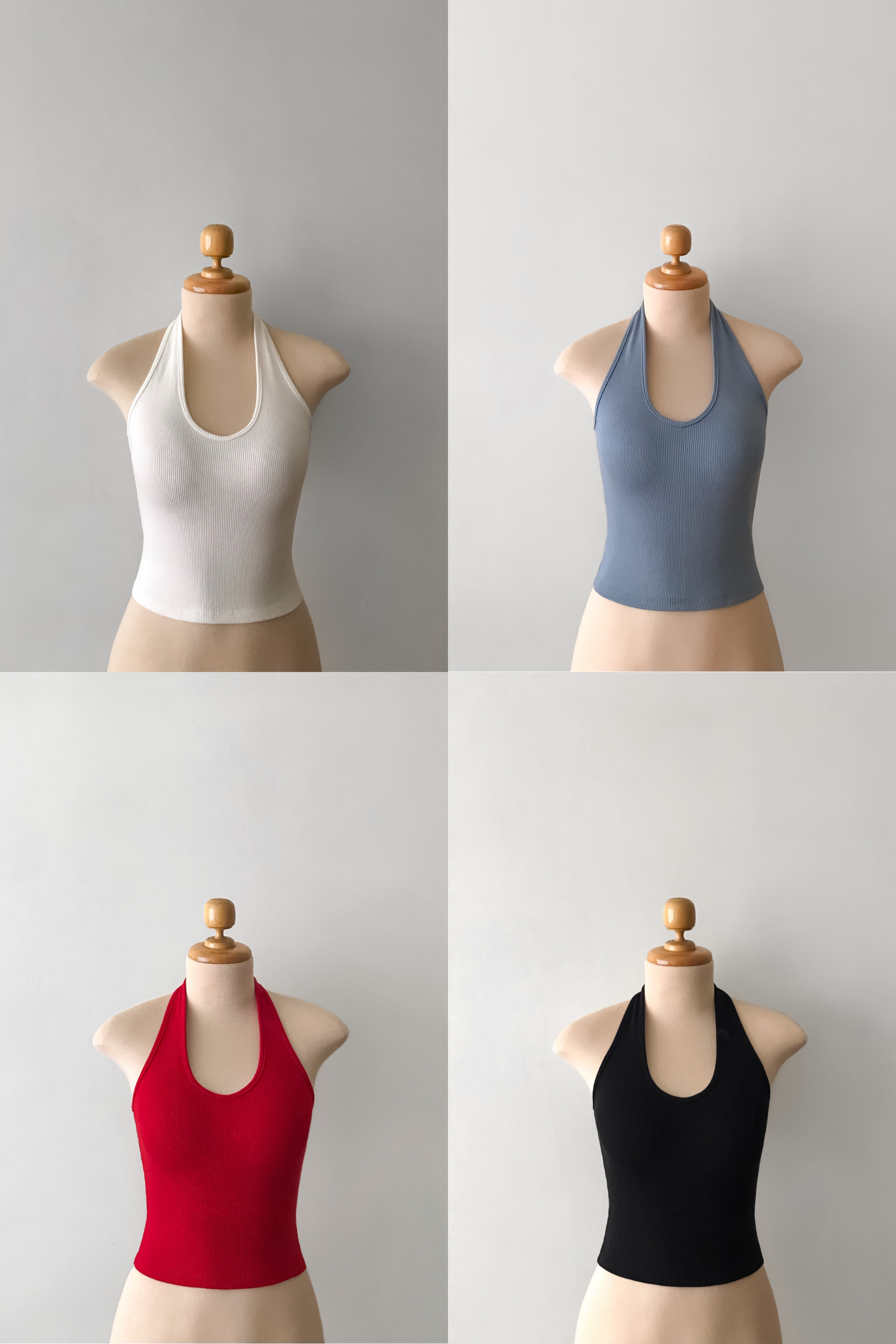 ALBA HALTER TOP ACERO