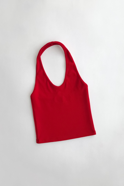 ALBA HALTER TOP ROJO