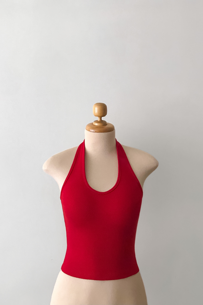 ALBA HALTER TOP ROJO