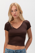 VIVI SHORT TOP BROWN