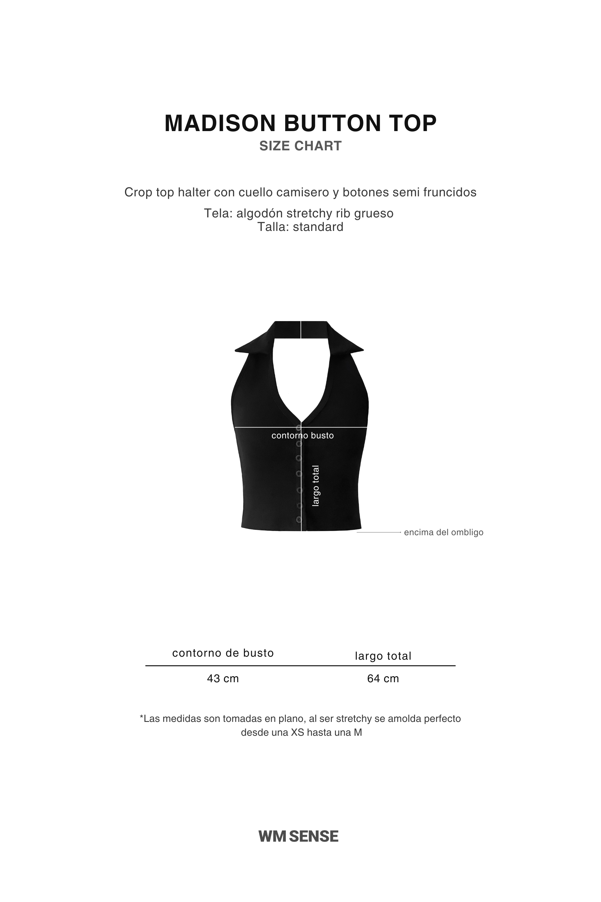 MADISON BUTTON TOP