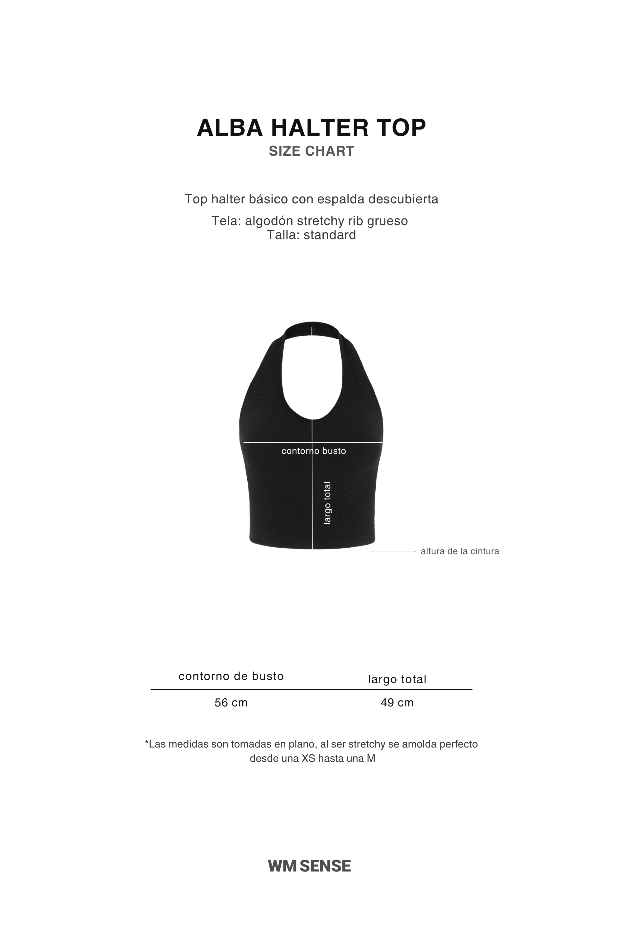 ALBA HALTER TOP ACERO