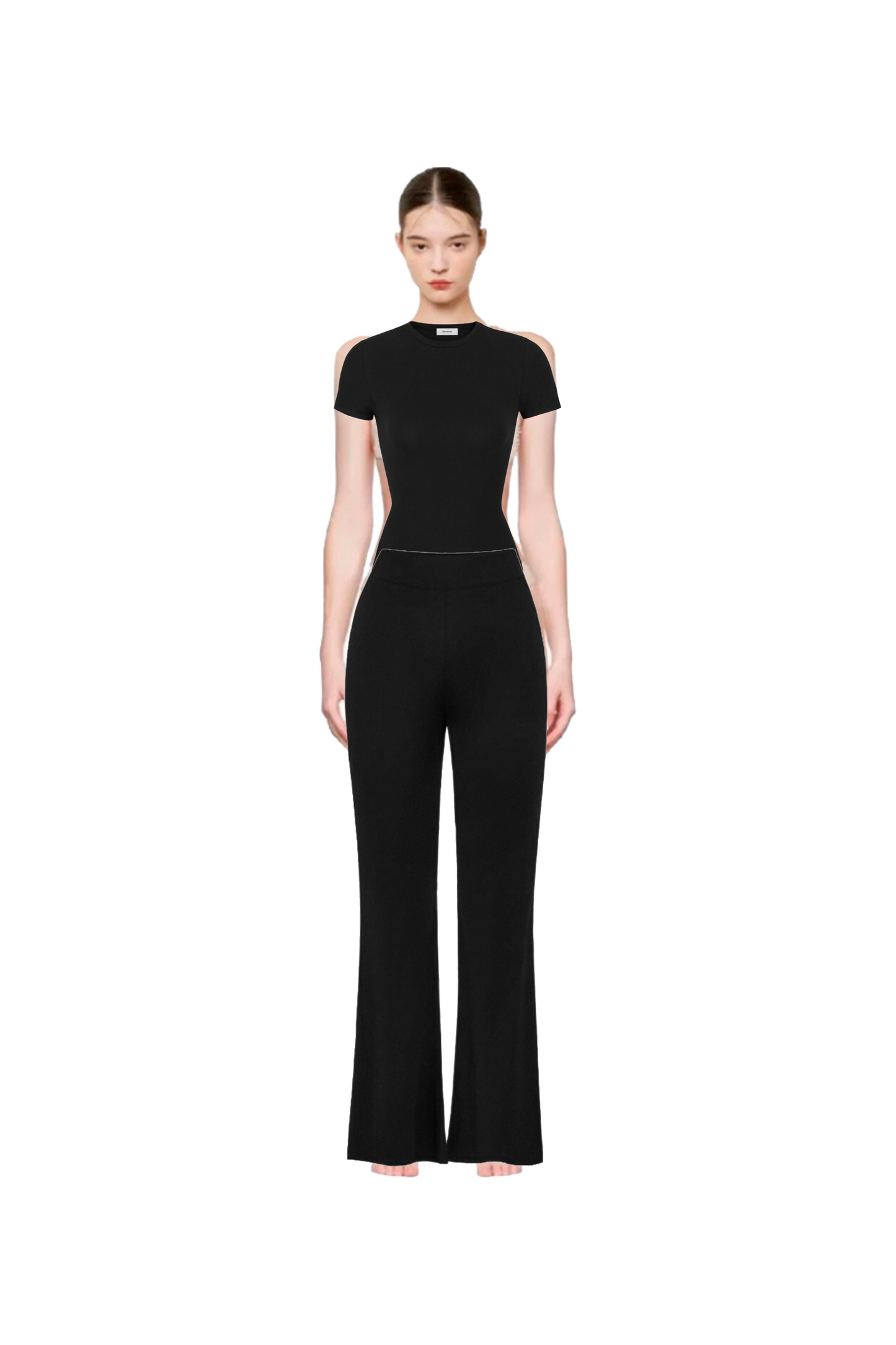 SLIM SHORTSLEVEE + KENDALL TROUSERS FLARE