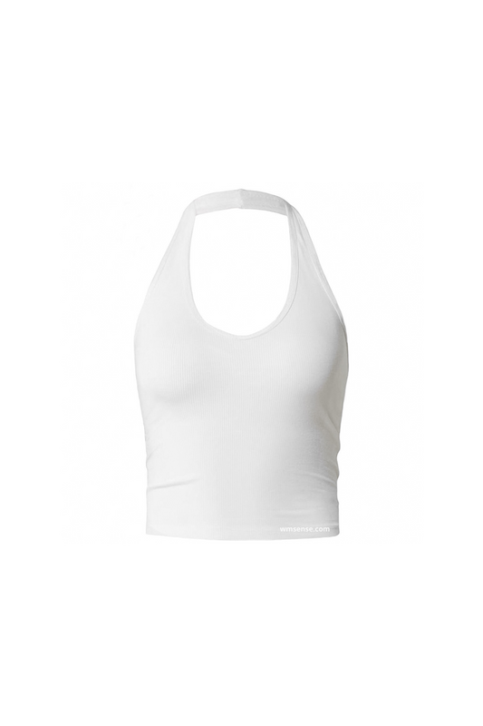 ALBA HALTER TOP BLANCO
