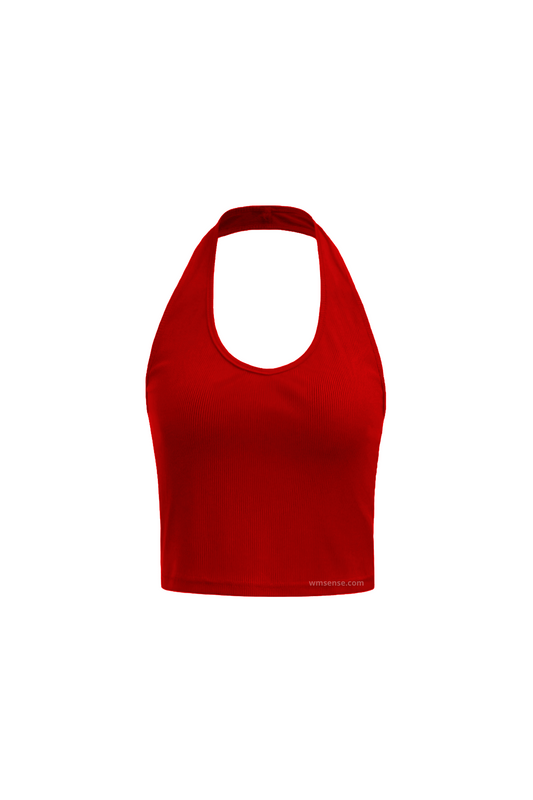 ALBA HALTER TOP ROJO