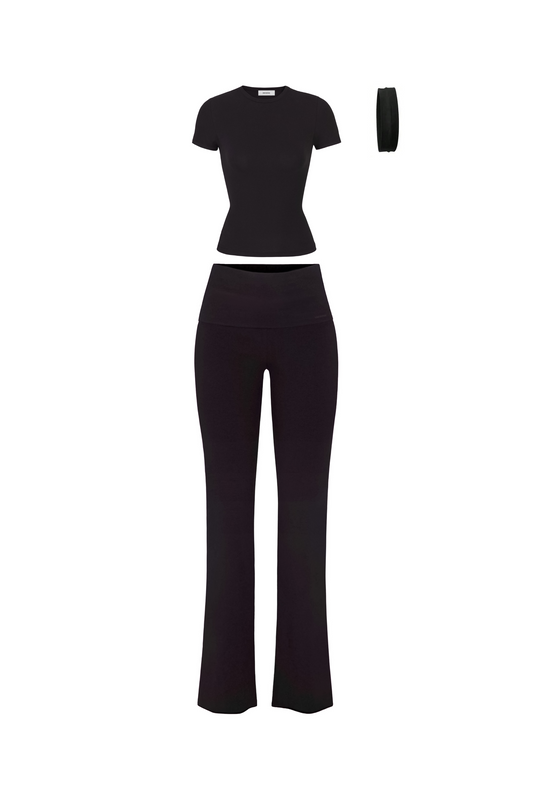 EFFORTLESS SET WMS (short sleeve) BLACK